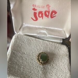 Jade tie tac - men’s green jade Stone business casual accessory